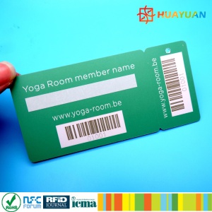 2 in 1 PVC loyalty key tag supermarket reward card